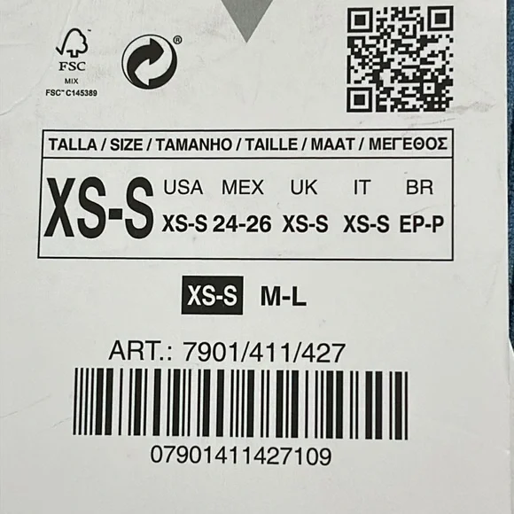 Zara SEAMLESS HIGH WAIST LEGGINGS WITH HOOK-AND-EYE FASTENINGS BLUE XS/S NEW - Picture 10 of 16